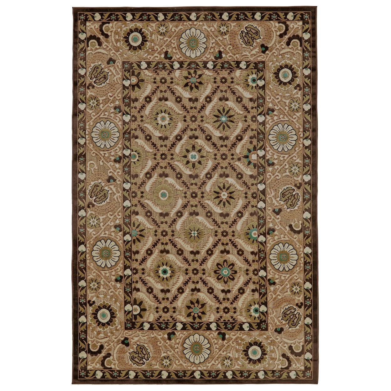 Feizy Rugs Lucka Tan/Brown 7'-6" X 10'-6" Area Rug
