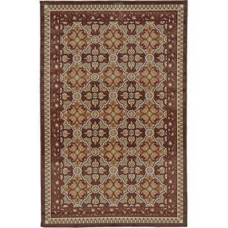 Sand/Terra Cotta 2'-1" X 4' Area Rug