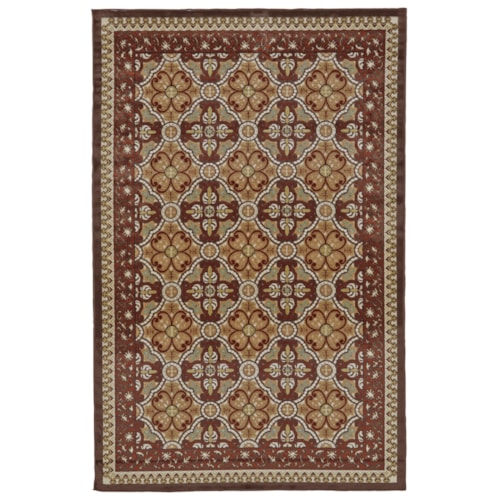 Sand/Terra Cotta 2'-1" X 4' Area Rug