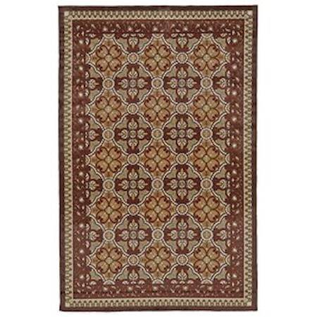 Sand/Terra Cotta 2'-1" X 4' Area Rug