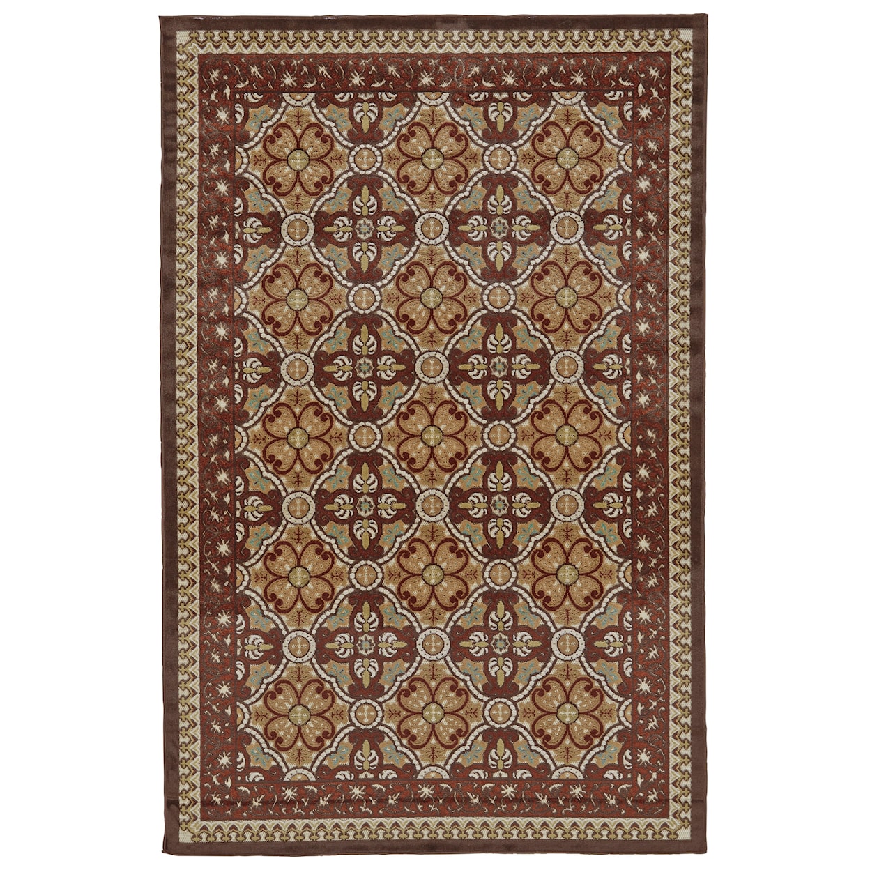 Feizy Rugs Lucka Sand/Terra Cotta 7'-6" X 10'-6" Area Rug