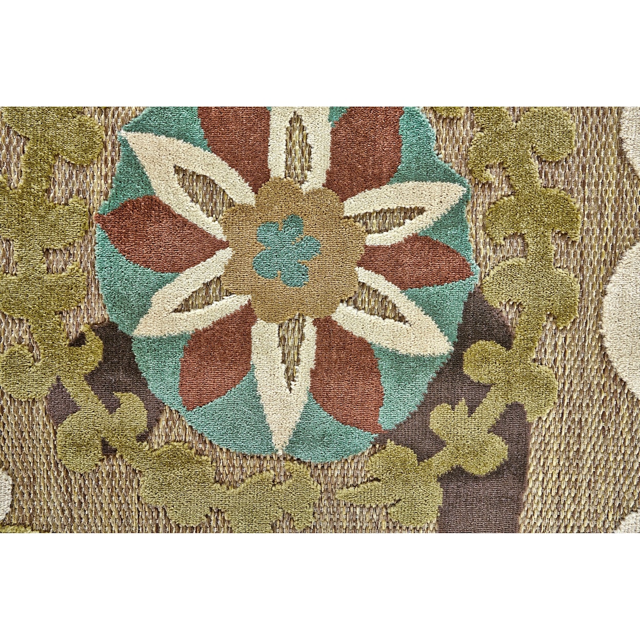 Feizy Rugs Lucka Tan/Brown 2'-1" X 4' Area Rug