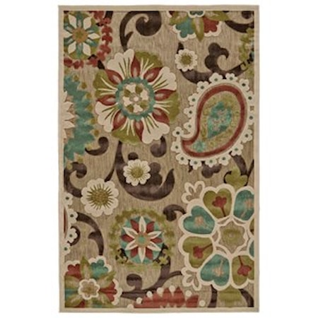 Tan/Brown 2'-1" X 4' Area Rug