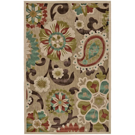 Tan/Brown 5' X 7'-6" Area Rug