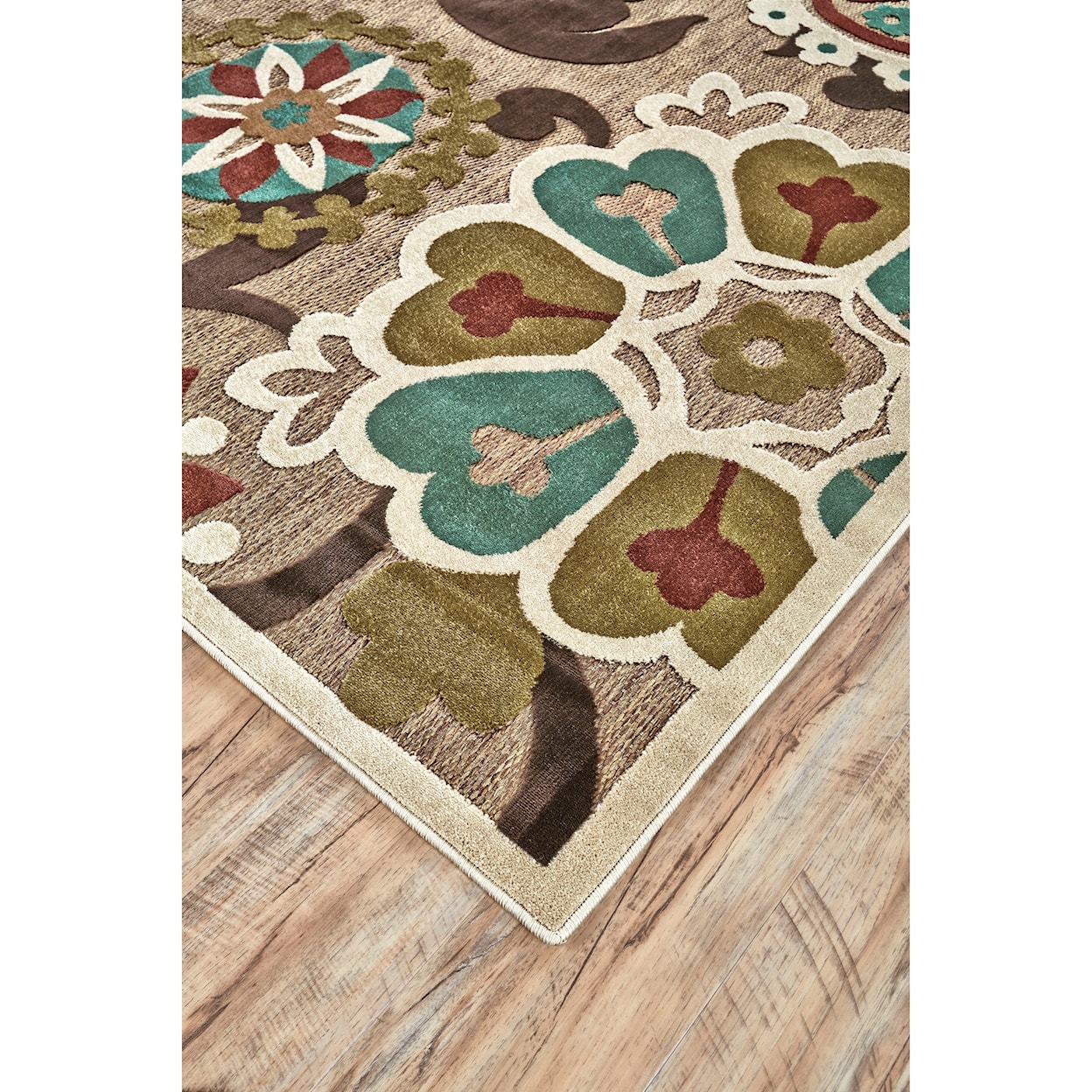 Feizy Rugs Lucka Tan/Brown 7'-6" X 10'-6" Area Rug