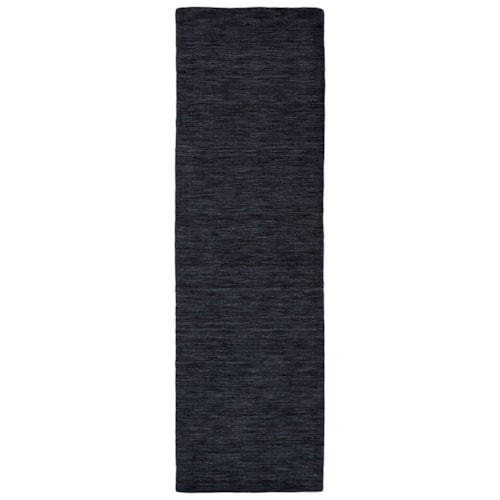 Black 2'-6" x 8' Runner Rug