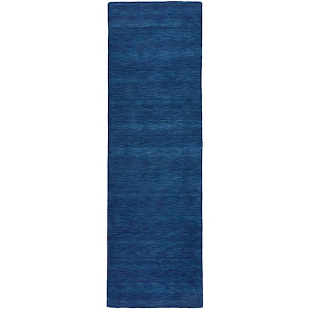 Dark Blue 2'-6" x 8' Runner Rug