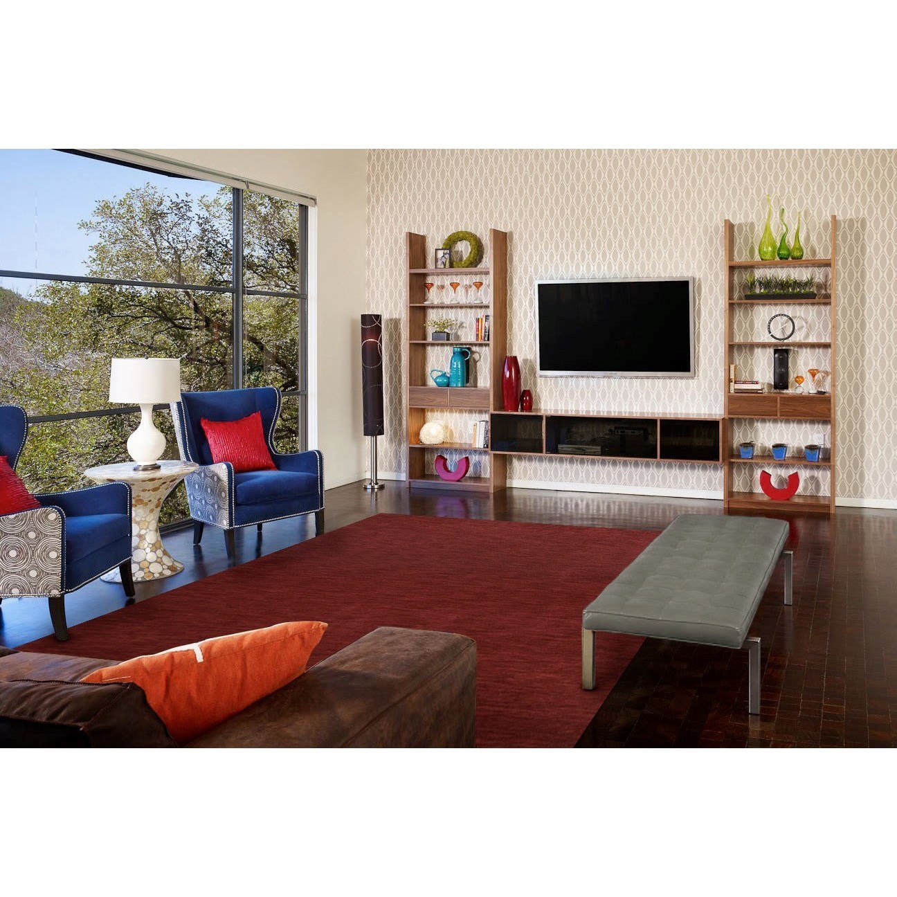 Feizy Rugs Luna Rust 3'-6" x 5'-6" Area Rug