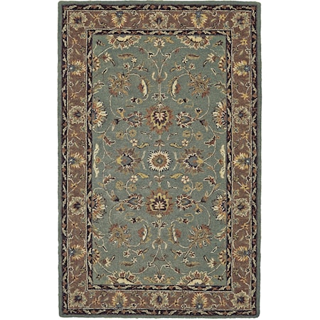 Light Blue/Brown 5' x 8' Area Rug