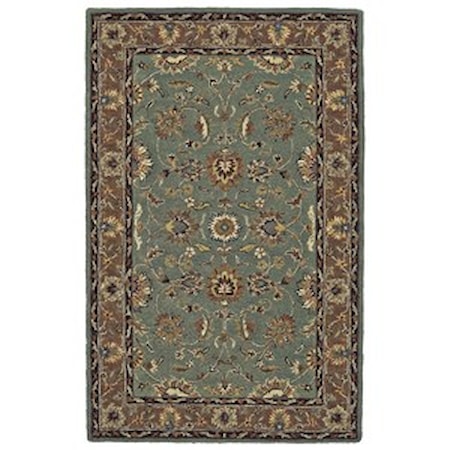 Light Blue/Brown 9'-6" x 13'-6" Area Rug