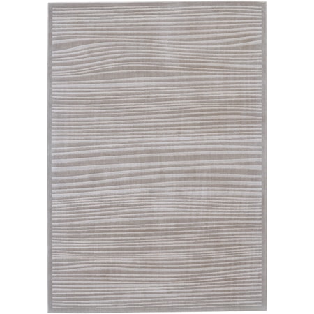 Taupe/White 2'-2" x 4' Area Rug