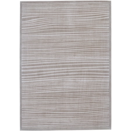 Taupe/White 2'-10" X 7'-10" Runner Rug