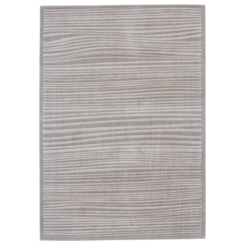 Taupe/White 2'-10" X 7'-10" Runner Rug