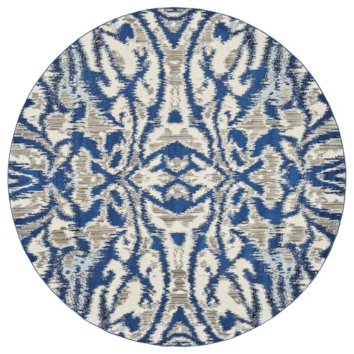 Blue Haze 8'-9" X 8'-9" Round Area Rug