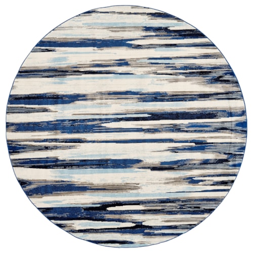 Indigo 8'-9" X 8'-9" Round Area Rug