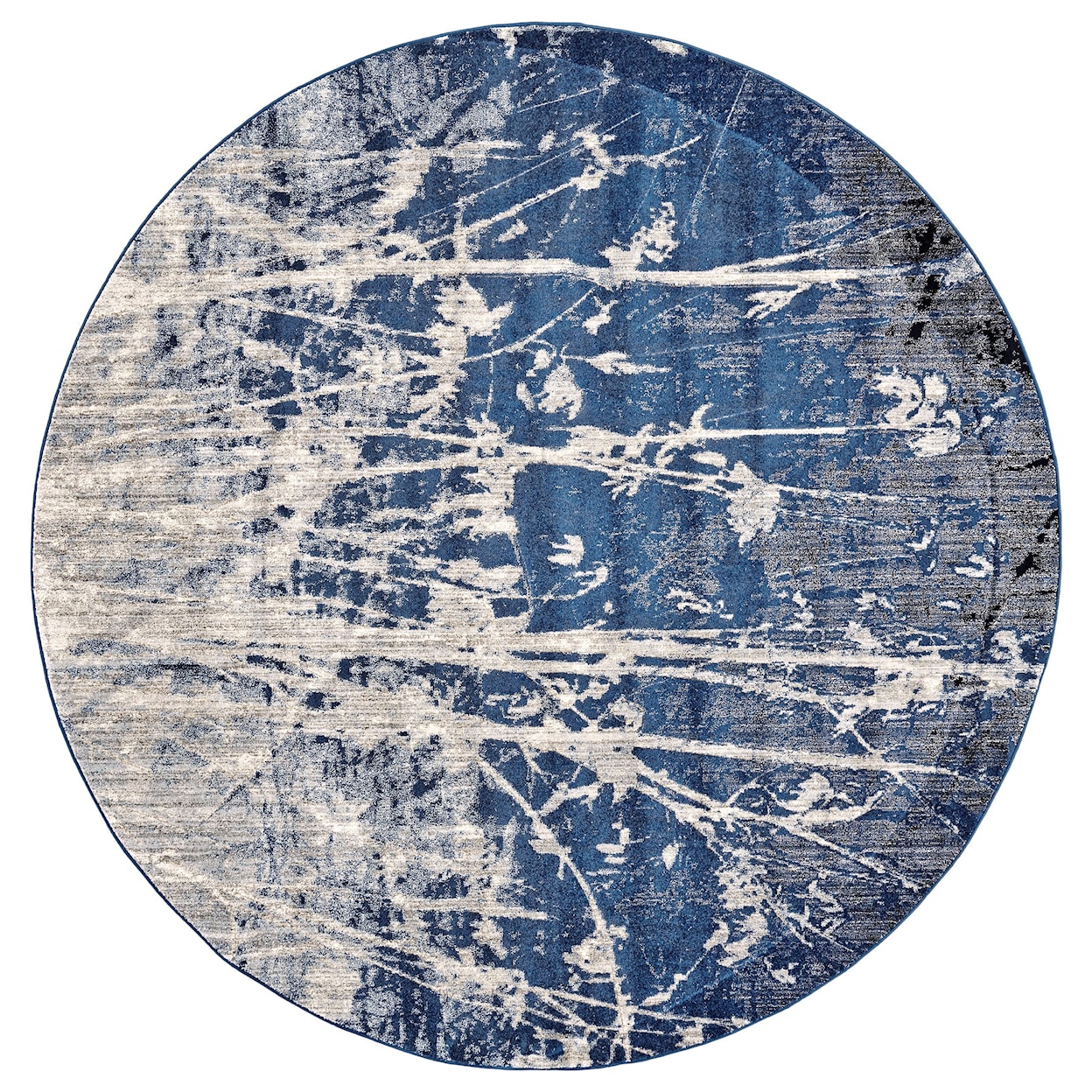 Feizy Rugs Milton Atlantic 8'-9" X 8'-9" Round Area Rug