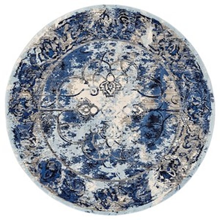Thundercloud 8'-9" X 8'-9" Round Area Rug