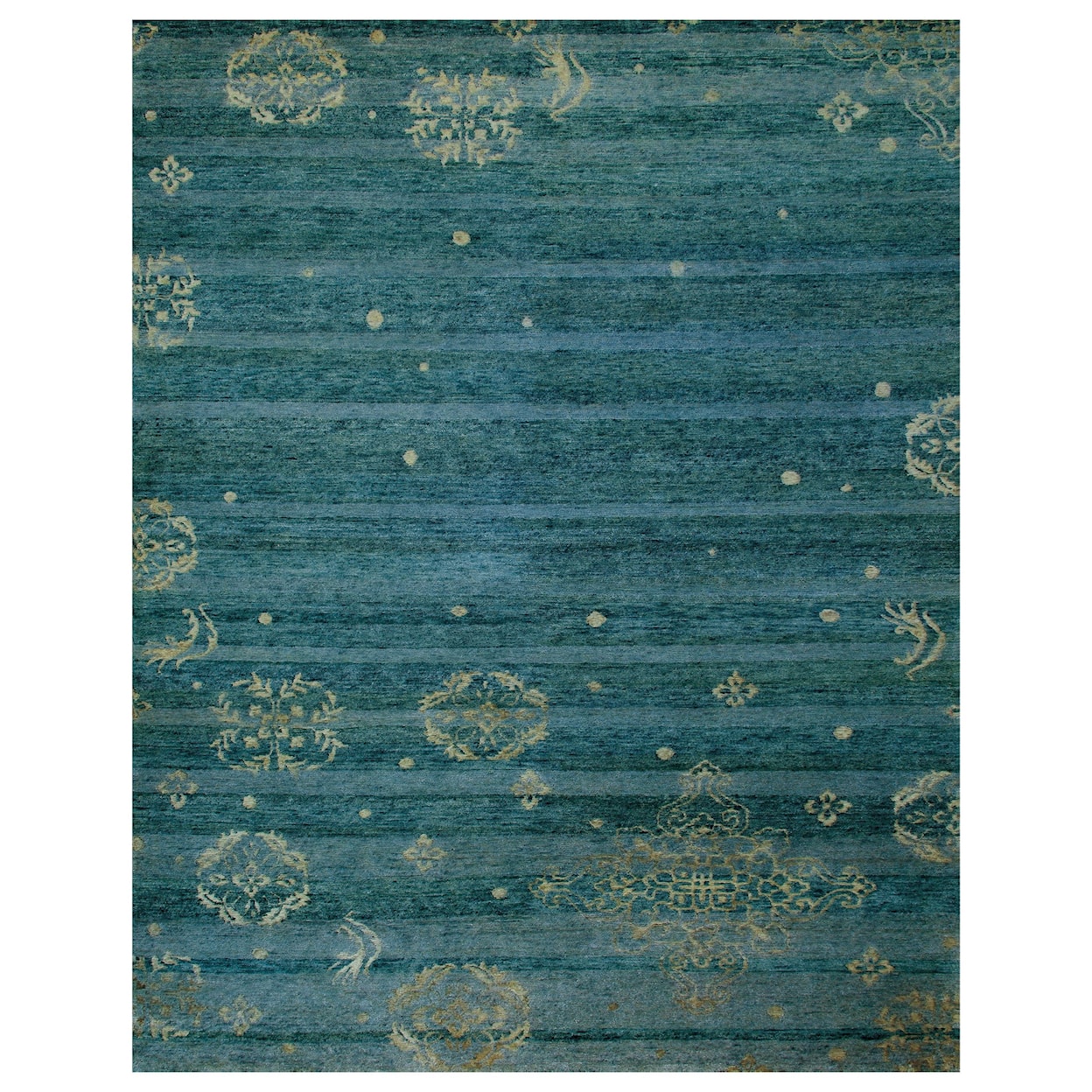 Feizy Rugs Qing Teal 7'-9" x 9'-9" Area Rug