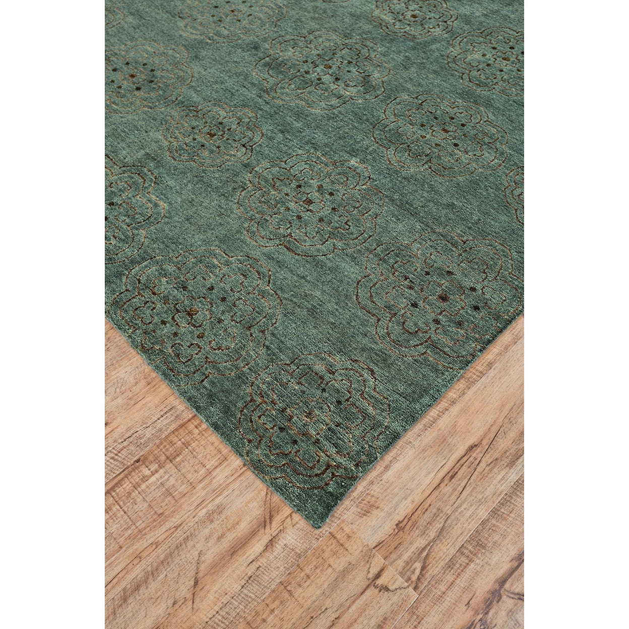 Feizy Rugs Qing Teal 8'-6" x 11'-6" Area Rug