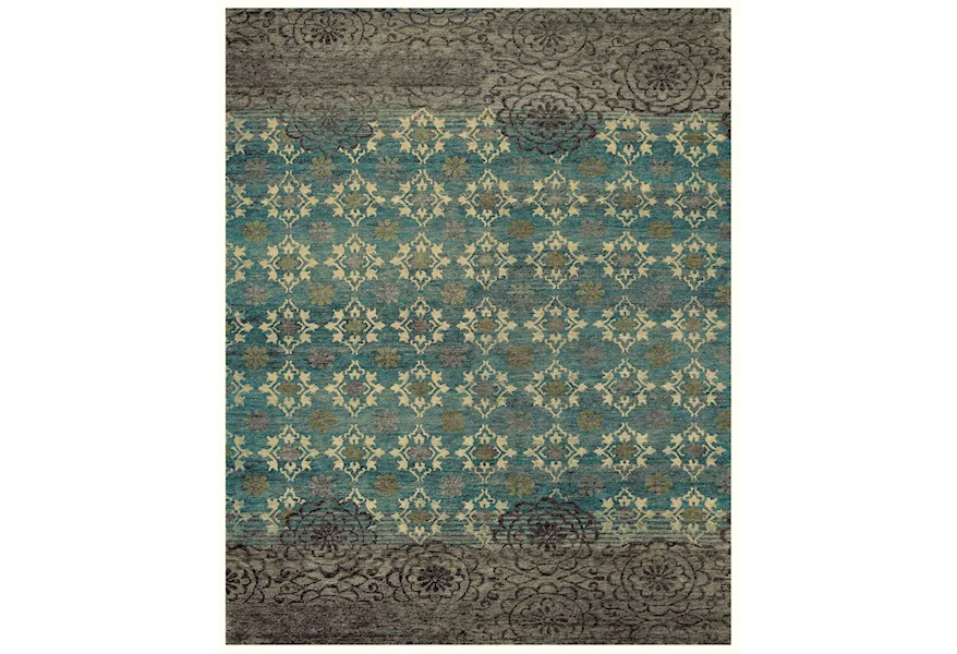 Qing Silver Sage 4' x 6' Area Rug by Feizy Rugs at Sprintz Furniture