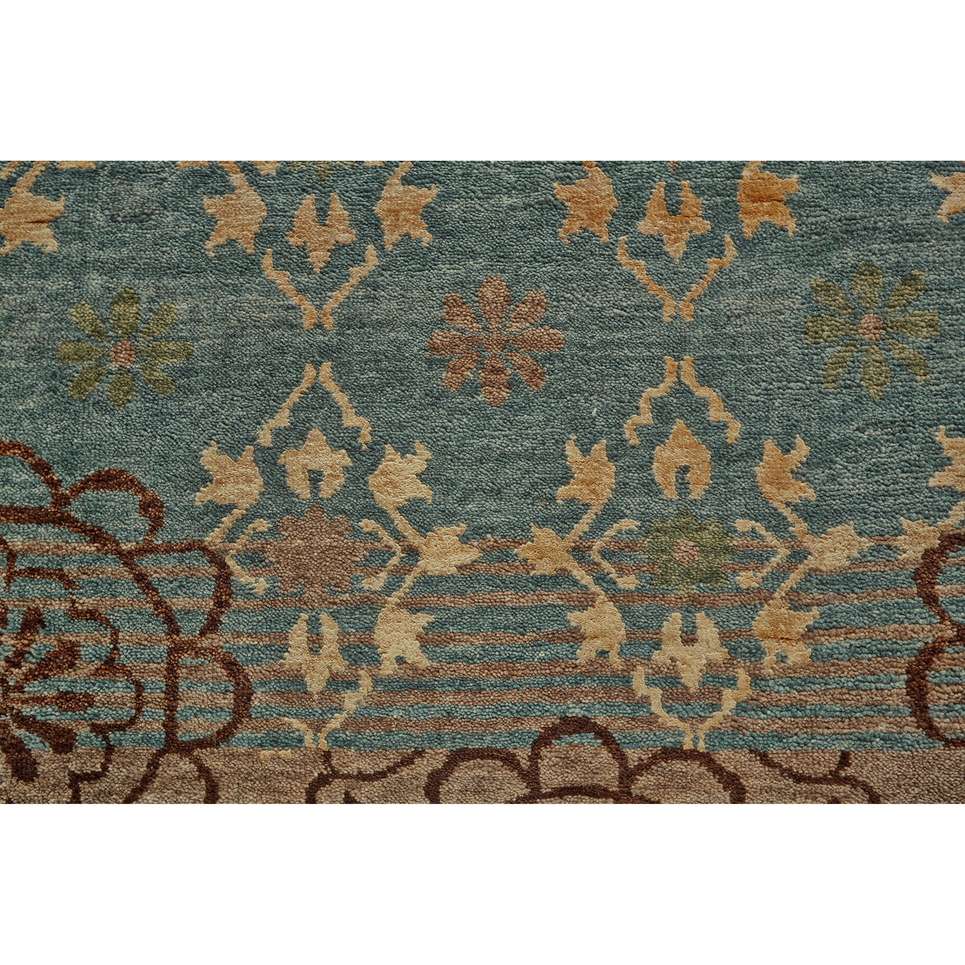 Feizy Rugs Qing Silver Sage 4' x 6' Area Rug