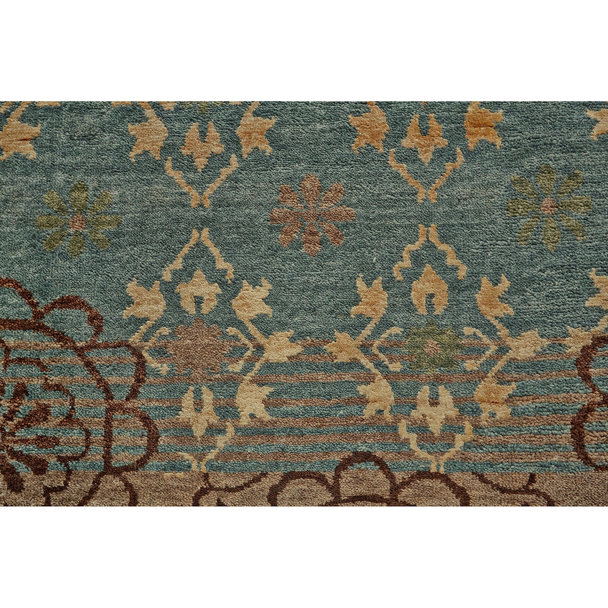 Feizy Rugs Qing Silver Sage 2' x 3' Area Rug