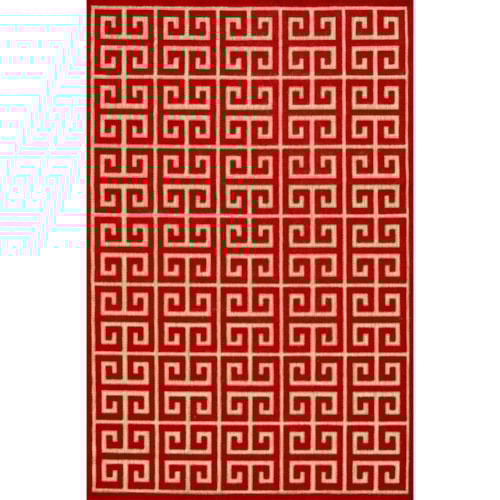 Tan/Red 5' X 7'-6" Area Rug