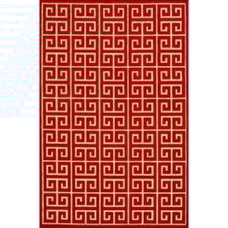 Tan/Red 7'-6" X 10'-6" Area Rug