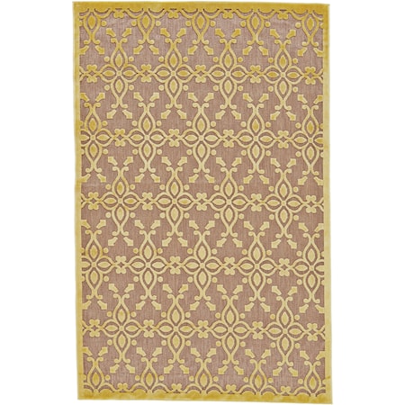 Tan/Yellow 2'-1" X 4' Area Rug