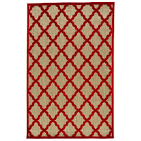 Tan/Red 2'-1" X 4' Area Rug