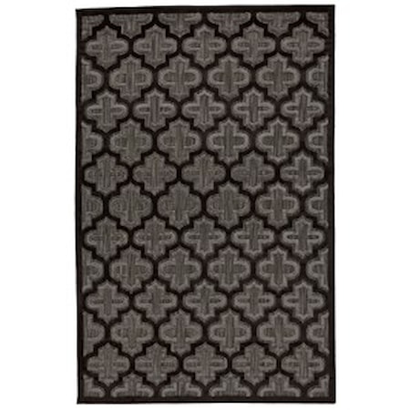 Black/Charcoal 2'-1" X 4' Area Rug