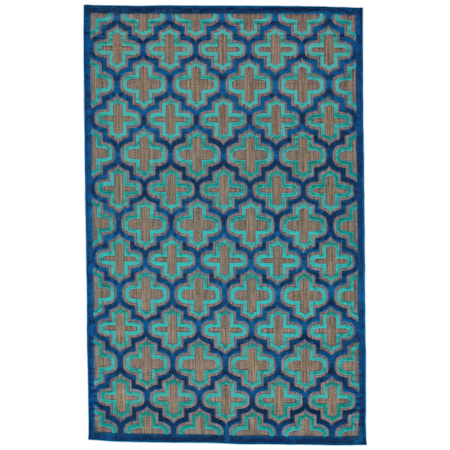 Black/Navy 7'-6" X 10'-6" Area Rug