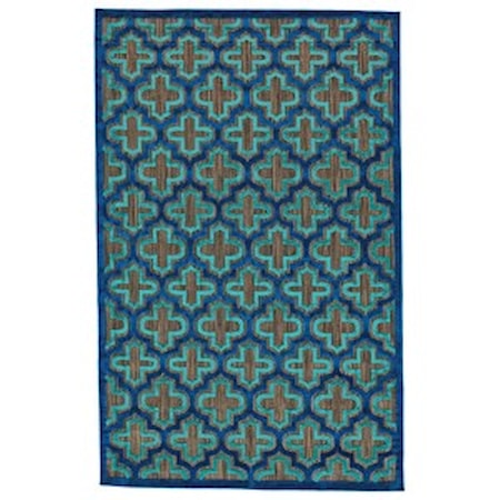 Black/Navy 7'-6" X 10'-6" Area Rug