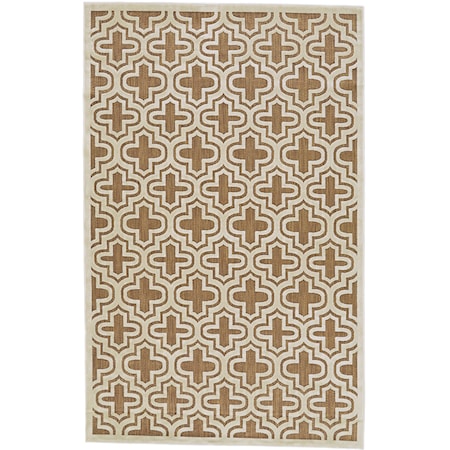 Tan/Cotton 2'-1" X 4' Area Rug