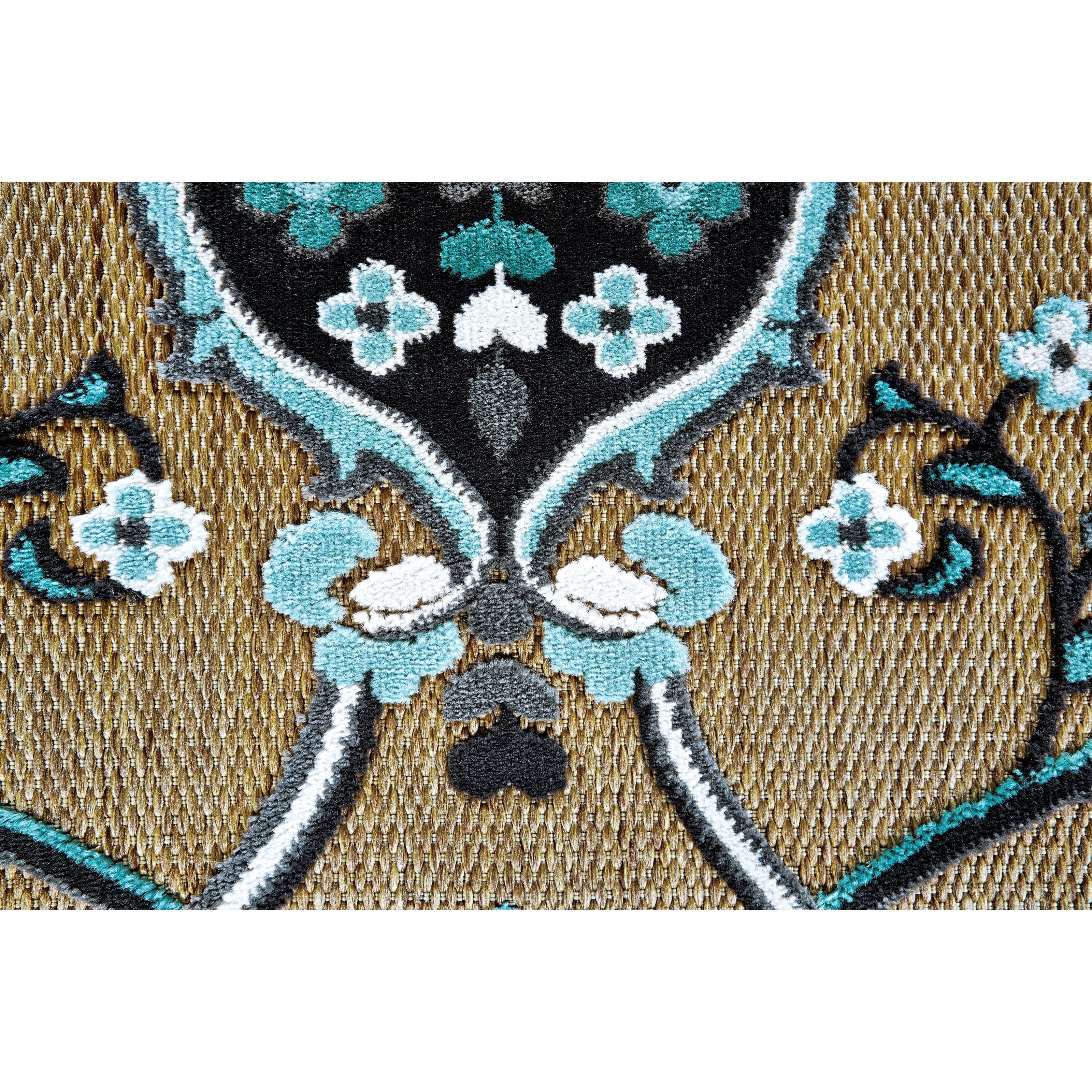 Tan/Charcoal 2'-1" X 4' Area Rug
