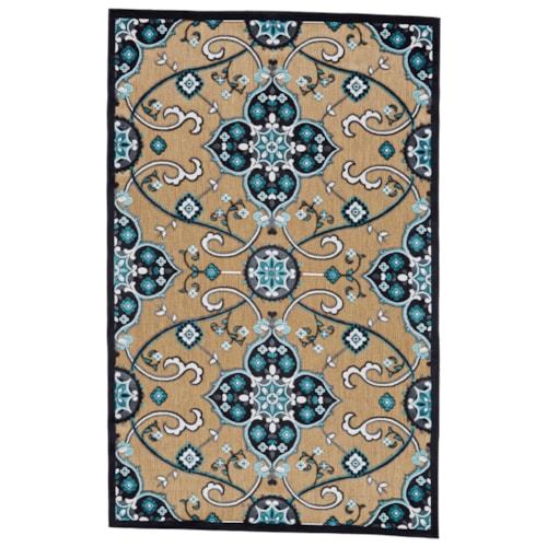 Tan/Charcoal 5' X 7'-6" Area Rug