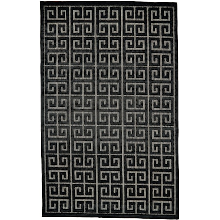 Black/Charcoal 7'-6" X 10'-6" Area Rug