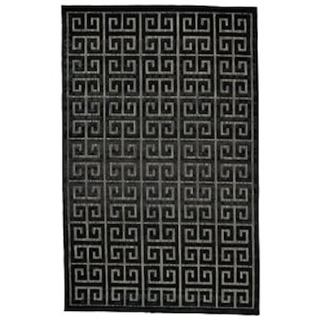 Black/Charcoal 7'-6" X 10'-6" Area Rug