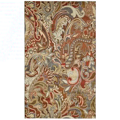 Crimson/Multi 2'-2" x 4' Area Rug