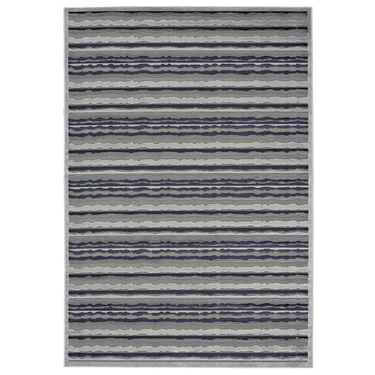 Feizy Rugs Saphir Callo Gray/Silver 2'-2" x 4' Area Rug