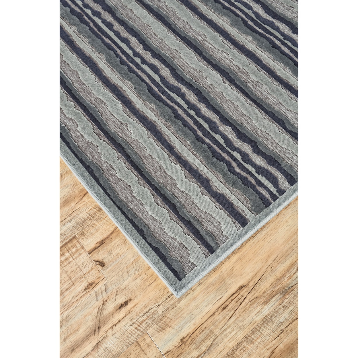 Feizy Rugs Saphir Callo Gray/Silver 2'-2" x 4' Area Rug