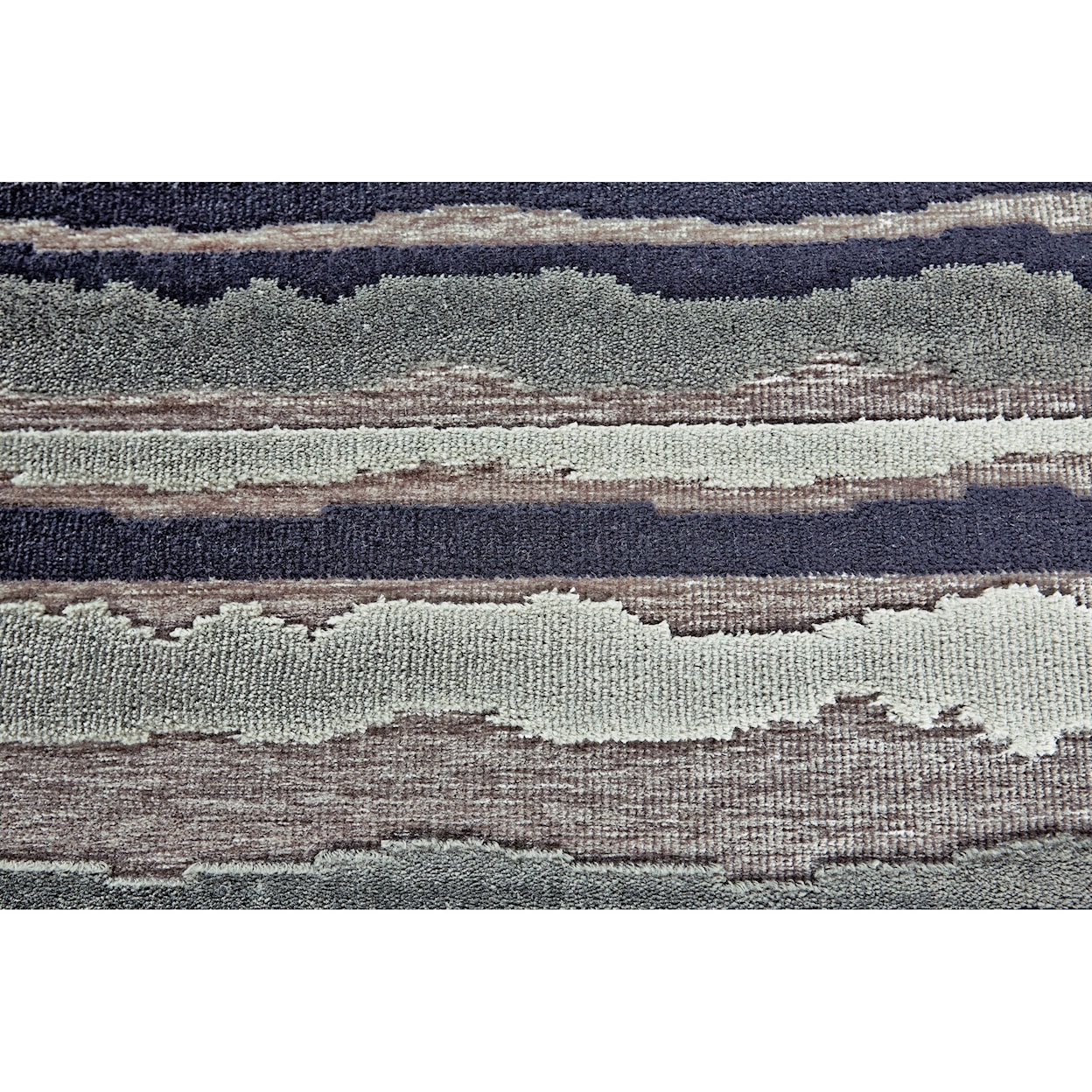 Feizy Rugs Saphir Callo Gray/Silver 2'-2" x 4' Area Rug