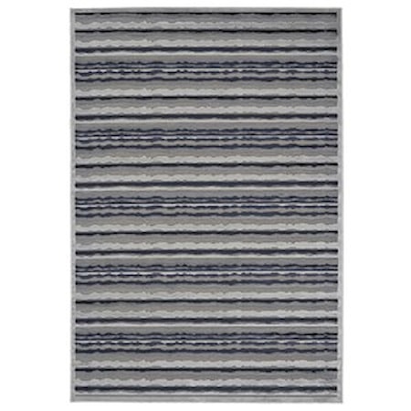 Gray/Silver 5'-3" X 7'-6" Area Rug