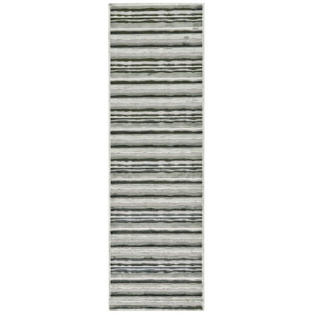 Gray/Silver 2'-6" x 8' Runner Rug