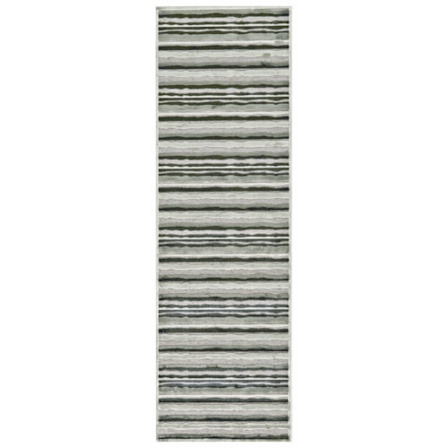 Gray/Silver 2'-6" x 8' Runner Rug