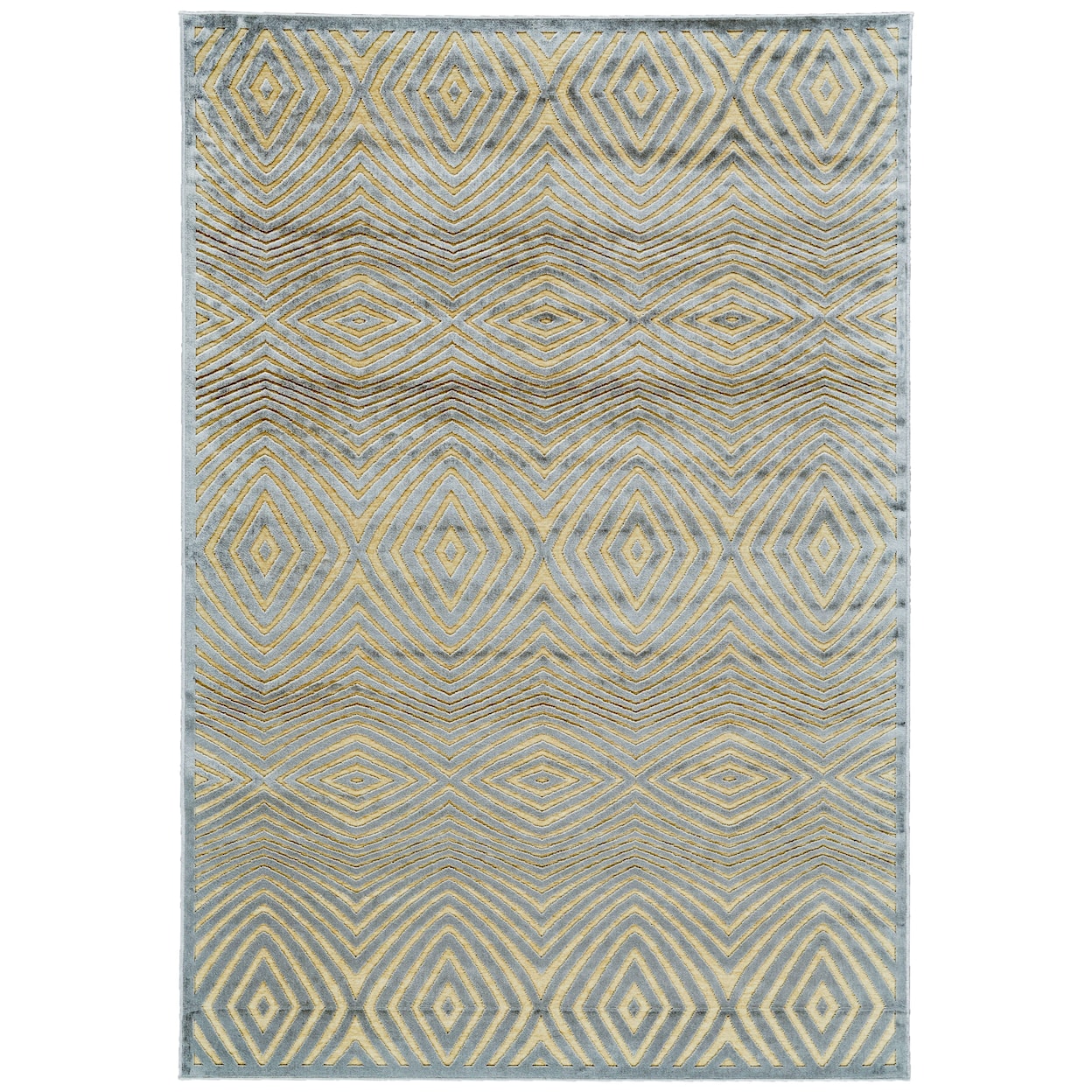 Feizy Rugs Saphir Callo Cream/Silver 2'-6" x 8' Runner Rug