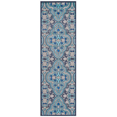 Gray/Charcoal 2'-6" x 8' Runner Rug