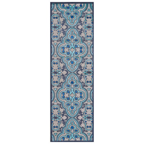 Gray/Charcoal 2'-6" x 8' Runner Rug