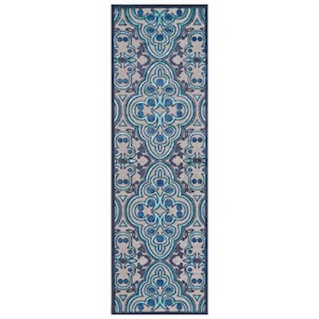 Gray/Charcoal 2'-6" x 8' Runner Rug