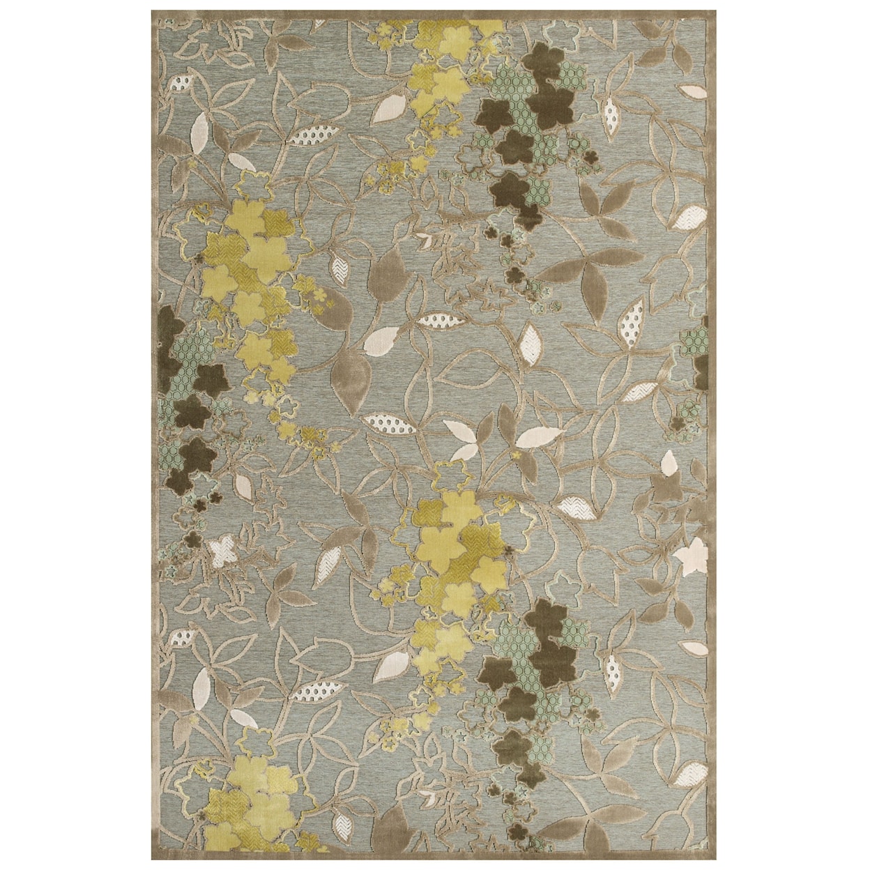 Feizy Rugs Saphir Mah Pewter/Sage 7'-6" X 10'-6" Area Rug